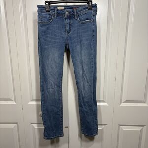 Pilcro Boyfriend Slim Jeans Women 26 Mid Rise Stretch Blue Denim Anthropologie
